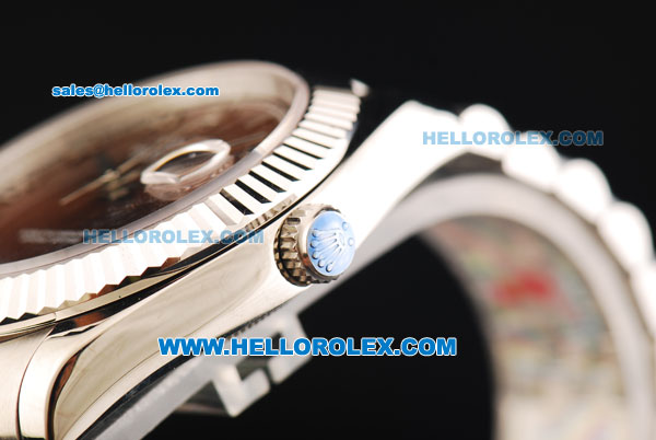 Rolex Datejust II Oyster Perpetual Automatic Movement Full Steel with Brown Dial and Roman Numeral Markers - Click Image to Close